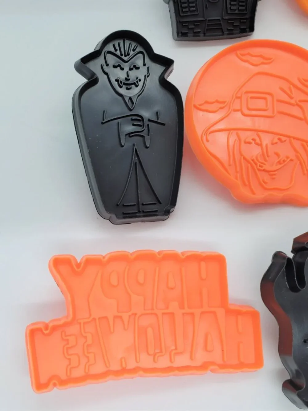 10 Vintage 1980s Halloween Cookie Cutters Witch Vampire Pumpkin Haunted House